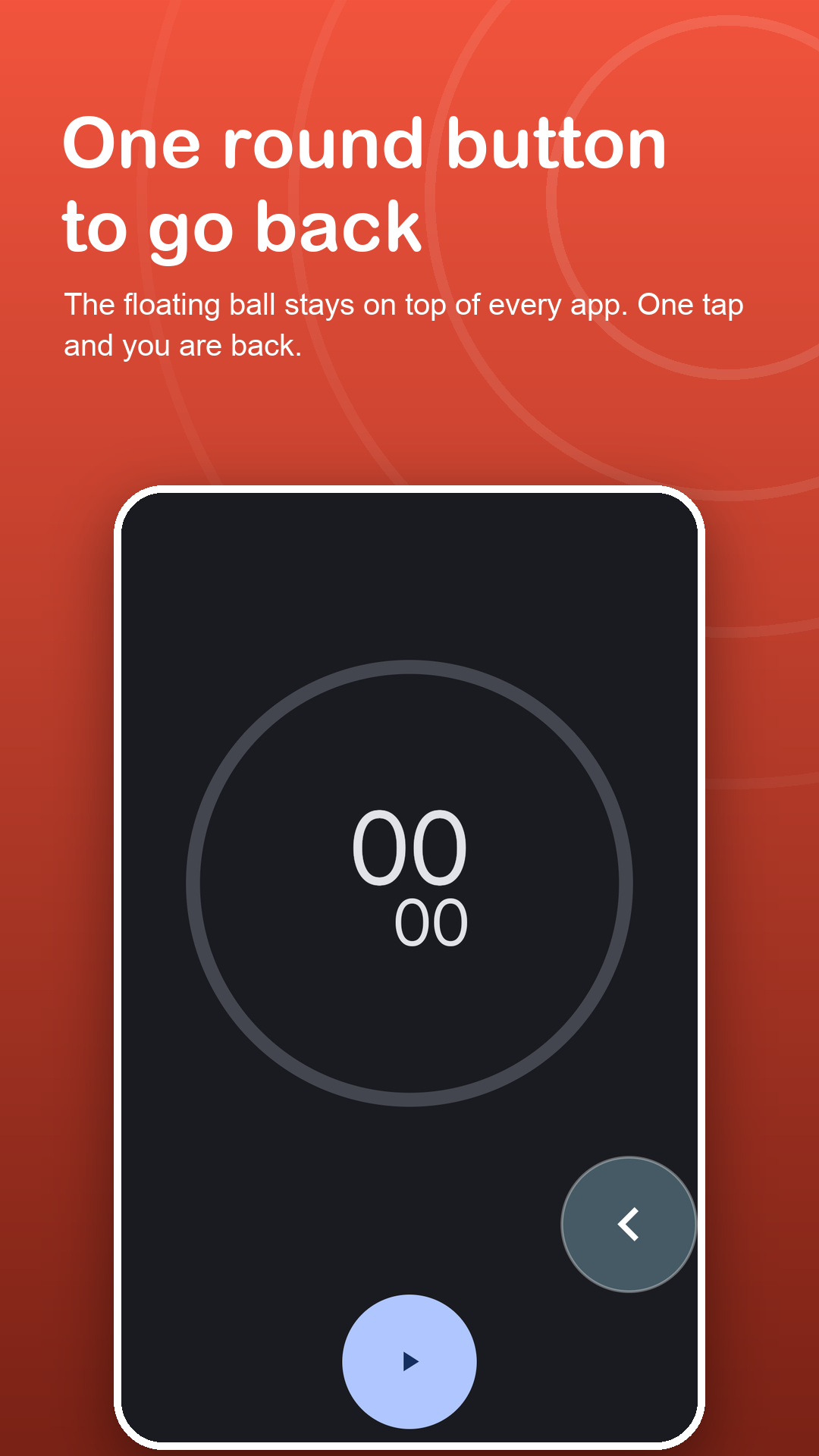 Floating back ball on the edge of the screen